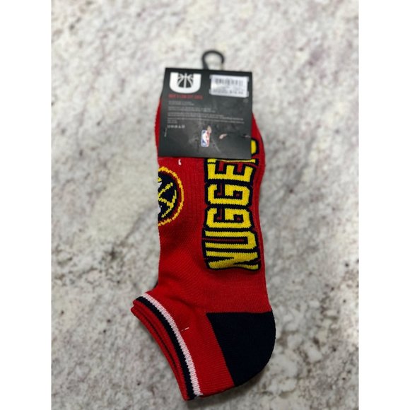 Official NBA U 3 Pair Low Cut Denver Nuggets Logo‎ Socks New NWT Mens Size 6-12 - Picture 4 of 5